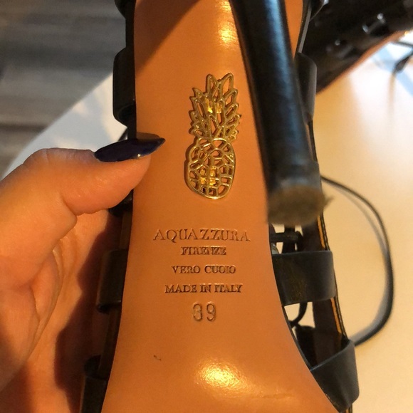 Aquazurra laceup gladiator heels size 39 - Picture 4 of 5